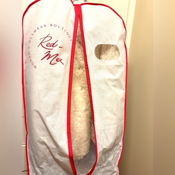 NWT REVERSIBLE LAMB FUR & SHEARLING JACKET, Ivory, size M. Relaxed/oversize fit - Picture 16 of 17